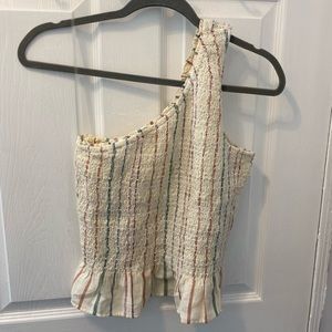 American Eagle One Shoulder Peplum Top